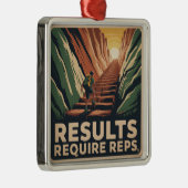 Results Require Reps メタルオーナメント (右)