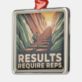 Results Require Reps メタルオーナメント (左)