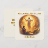 Resurrection Glory – He Is Risen Inspirational ノートカード (正面/裏面)