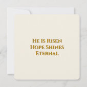 Resurrection Glory – He Is Risen Inspirational ノートカード (裏面)