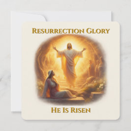 Resurrection Glory – He Is Risen Inspirational ノートカード