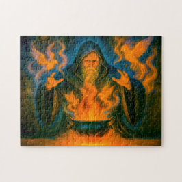 Resurrection mage in dark oil painting style ジグソーパズル