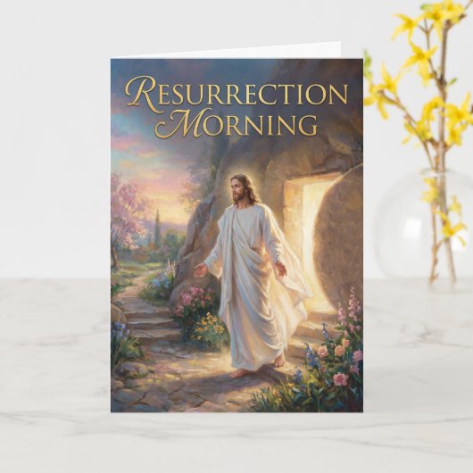 Resurrection Morning Easter Card カード (黄色い花)