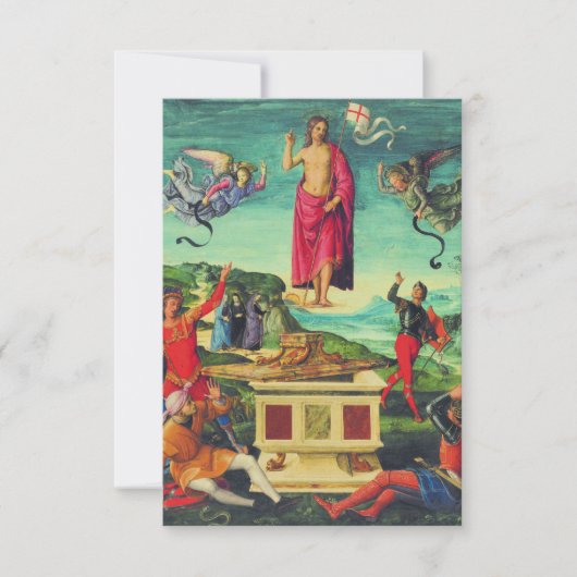  Resurrection of Jesus Christ by Raphael Holy Card サンキューカード (正面)