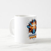 Resurrection Power Christian Cross Mugs コーヒーマグカップ (正面左)