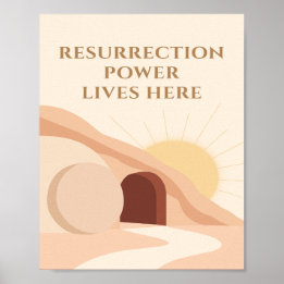 Resurrection Power Lives Here Easter 2026 ポスター