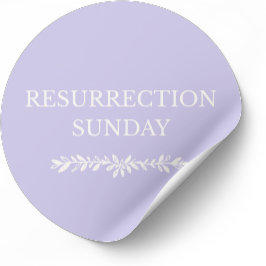 Resurrection Sunday Christian Easter Sticker ラウンドシール