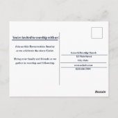 Resurrection Sunday Church Postcard Invite ポストカード (裏面)