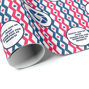 Retail Business 4th of 7月ダイヤモンドロゴ文字 ラッピングペーパー