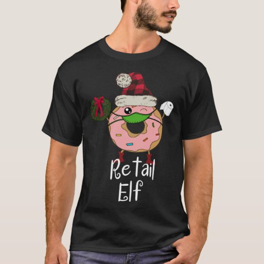 Retail Elf Quarantine Christmas Elf  Donut 2020 Me Tシャツ (正面)