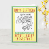 Retail Sales Assistantへのハッピーバースデー。 カード (黄色い花)