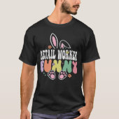 Retail Worker Bunny Easter Day Groovy Family Matc Tシャツ (正面)