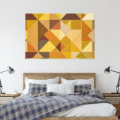 Retazos de Otoño: Abstracción Geométrica en Tonos  キャンバスプリント (インサイチュ (寝室))
