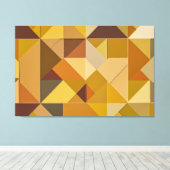 Retazos de Otoño: Abstracción Geométrica en Tonos  キャンバスプリント (インサイチュ (ウッドフロア))