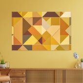 Retazos de Otoño: Abstracción Geométrica en Tonos  キャンバスプリント (インサイチュ (リビング))