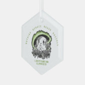 Rethink Reduce Reuse Recycle Save Earth ガラスオーナメント (正面左)