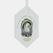 Rethink Reduce Reuse Recycle Save Earth ガラスオーナメント (正面右)