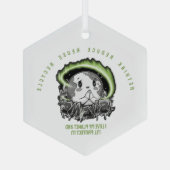 Rethink Reduce Reuse Recycle Save Earth ガラスオーナメント (裏面)