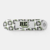 Rethink Reduce Reuse Recycle Save Earth スケートボード (横)