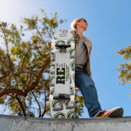 Rethink Reduce Reuse Recycle Save Earth スケートボード