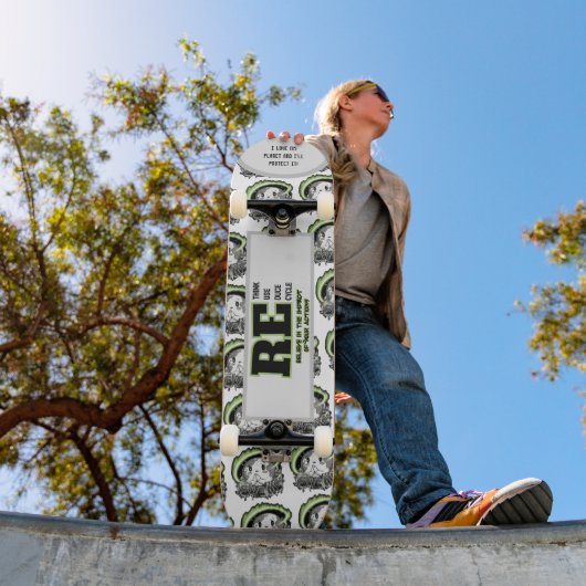 Rethink Reduce Reuse Recycle Save Earth スケートボード (室外1)