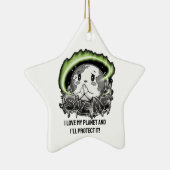 Rethink Reduce Reuse Recycle Save Earth セラミックオーナメント (右)