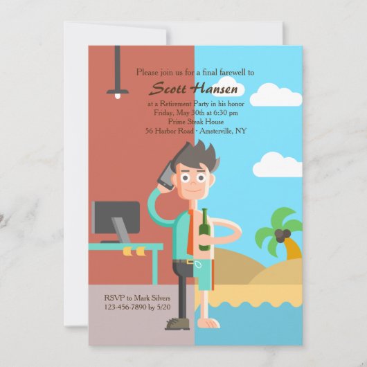 Retier Nowパーティの招待状 招待状 (正面)