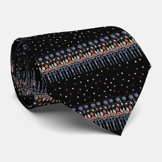 Retinal Circuitry - Color on Black ネクタイ (ロール)