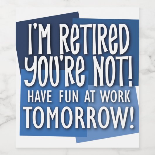 Retired ワインラベル (シングルラベル)