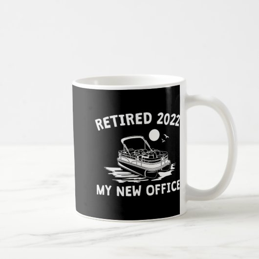 Retired 2022 - My New Office, Funny Ntoon Boating コーヒーマグカップ (右)