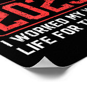 Retired 2025 Funny Mens Husband Dad Grandpa Papa R ポスター (角)