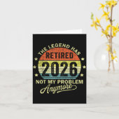 Retired 2026 Retirement 2026  カード (黄色い花)