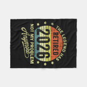 Retired 2026 Retirement 2026  フリースブランケット (正面(横))