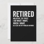 Retired Adjective Definition Not My Problem Anymor 招待状 (正面)