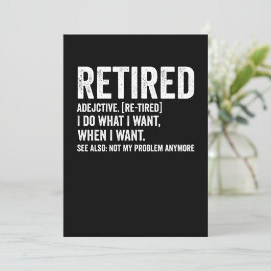 Retired Adjective Definition Not My Problem Anymor 招待状 (スタンド正面)