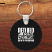 Retired Air Force Under New Management Retirement  キーホルダー (正面)