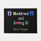 Retired and Loving It! Ready to personalize. ドアマット (正面)