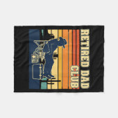 Retired And Proud Retirement Dad Club New Member フリースブランケット (正面(横))