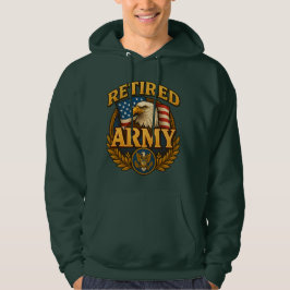 Retired ARMY Design with flag & eagle パーカ