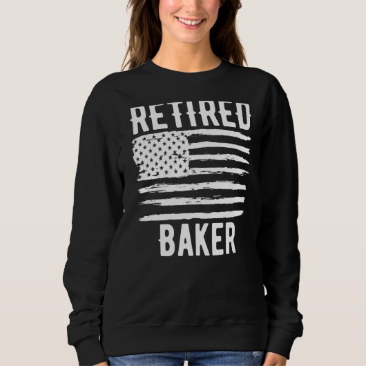 Retired Baker Profession American Flag Premium スウェットシャツ (正面)