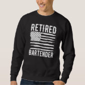 Retired Bartender Profession American Flag Premium スウェットシャツ (正面)