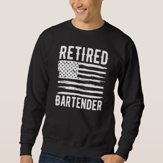 Retired Bartender Profession American Flag Premium スウェットシャツ (正面)
