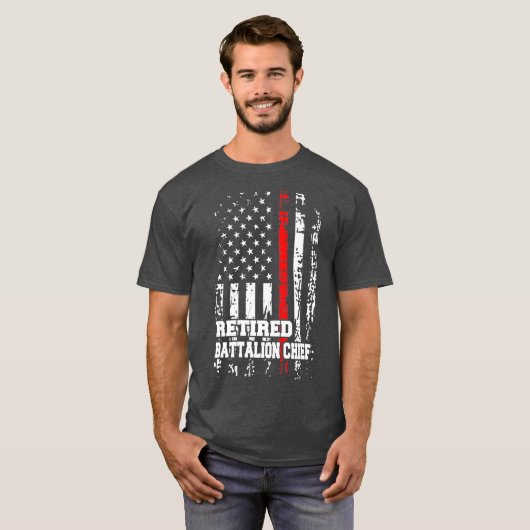 Retired Battalion Chief  Firefighter Retirement Tシャツ (正面フル)