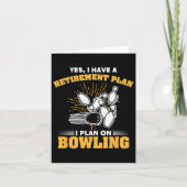 Retired Bowler Gift My Retirement Plan Is Bowling  カード (正面)