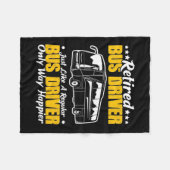 Retired Bus Driver フリースブランケット (正面(横))