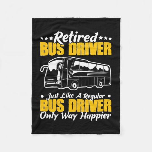 Retired Bus Driver フリースブランケット (正面)