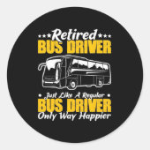 Retired Bus Driver ラウンドシール (正面)