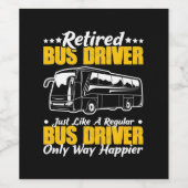 Retired Bus Driver ワインラベル (シングルラベル)