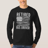 Retired Bus Driver Profession American Flag Premiu Tシャツ (正面)