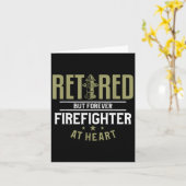 Retired But Forever Firefighter At Heart Retiremen カード (黄色い花)